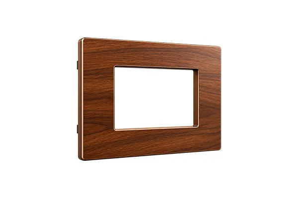 Walnut Wooden Frame on Beige Surface