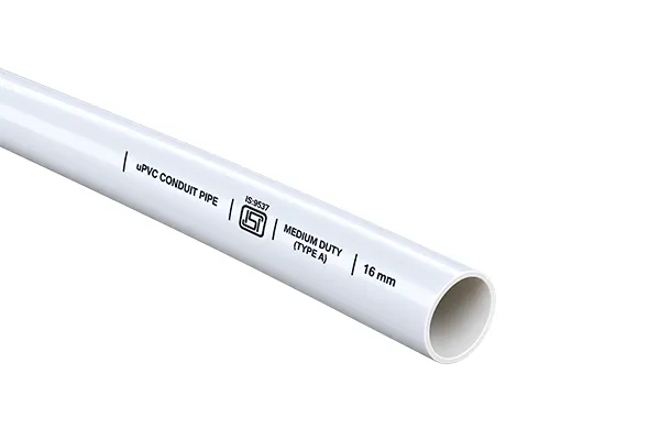 White uPVC Conduit Pipe Product Shot