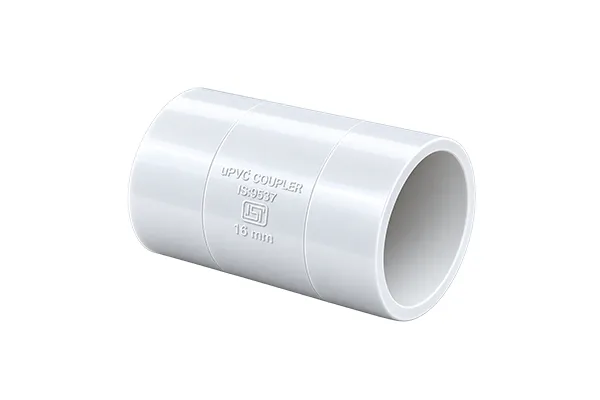 White uPVC Coupler Product Shot